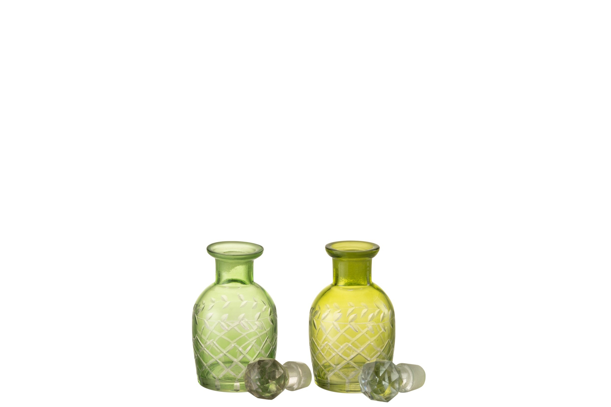 Karaf Leennaro Glas Groen - Set van 2