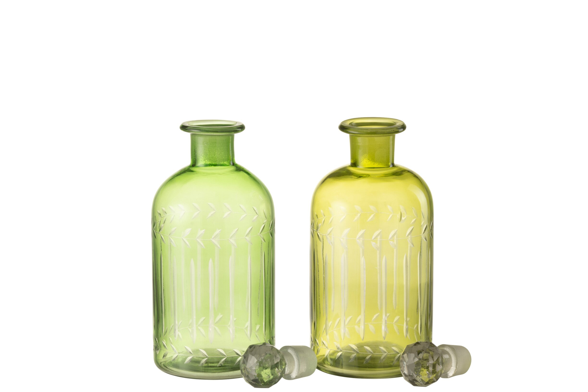 Karaf Grintu Glas Groen - Set van 2