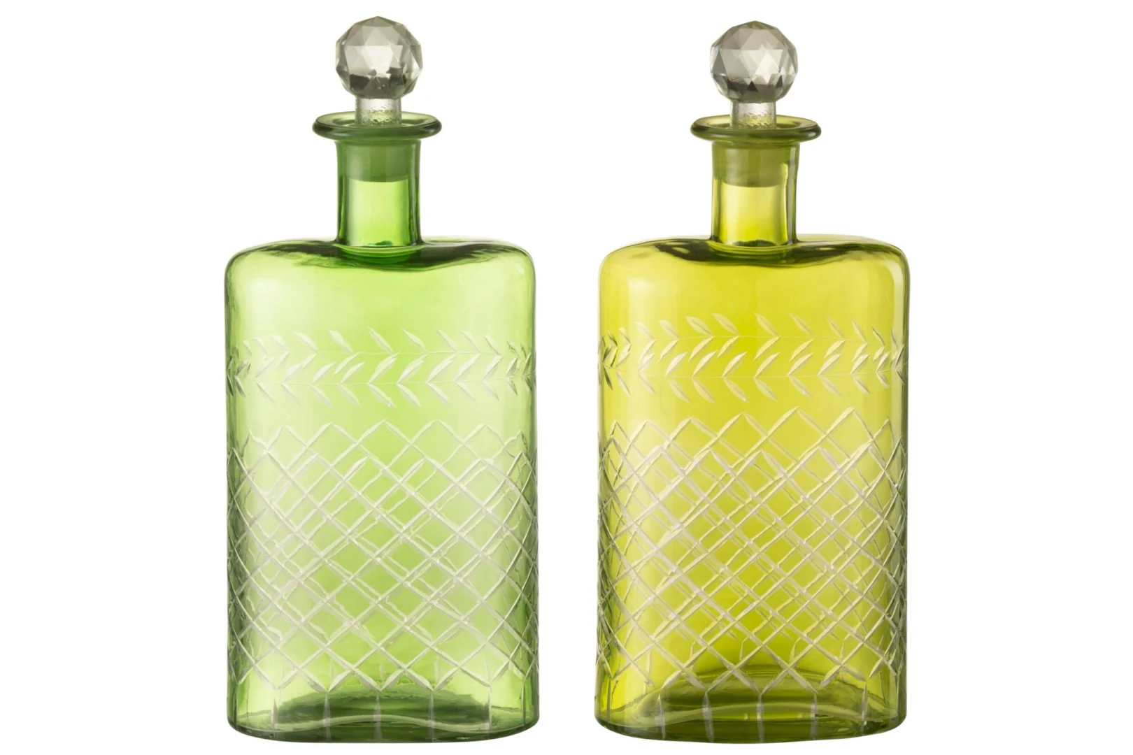 Karaf Dutonte Glas Groen - Set van 2 - Afbeelding 4