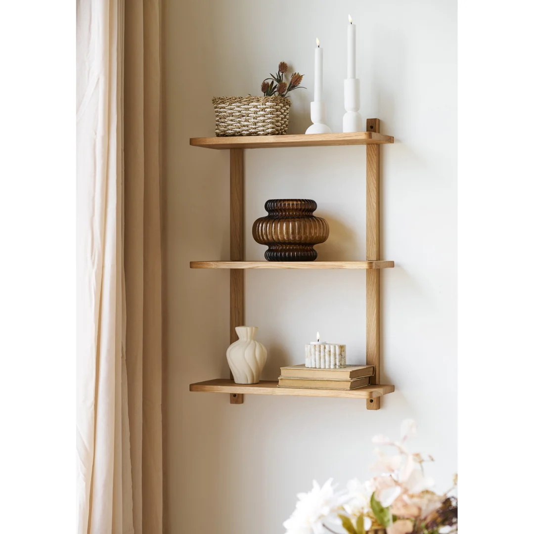 Wandplank Wandplank Rautang naturel hout eiken - Afbeelding 5