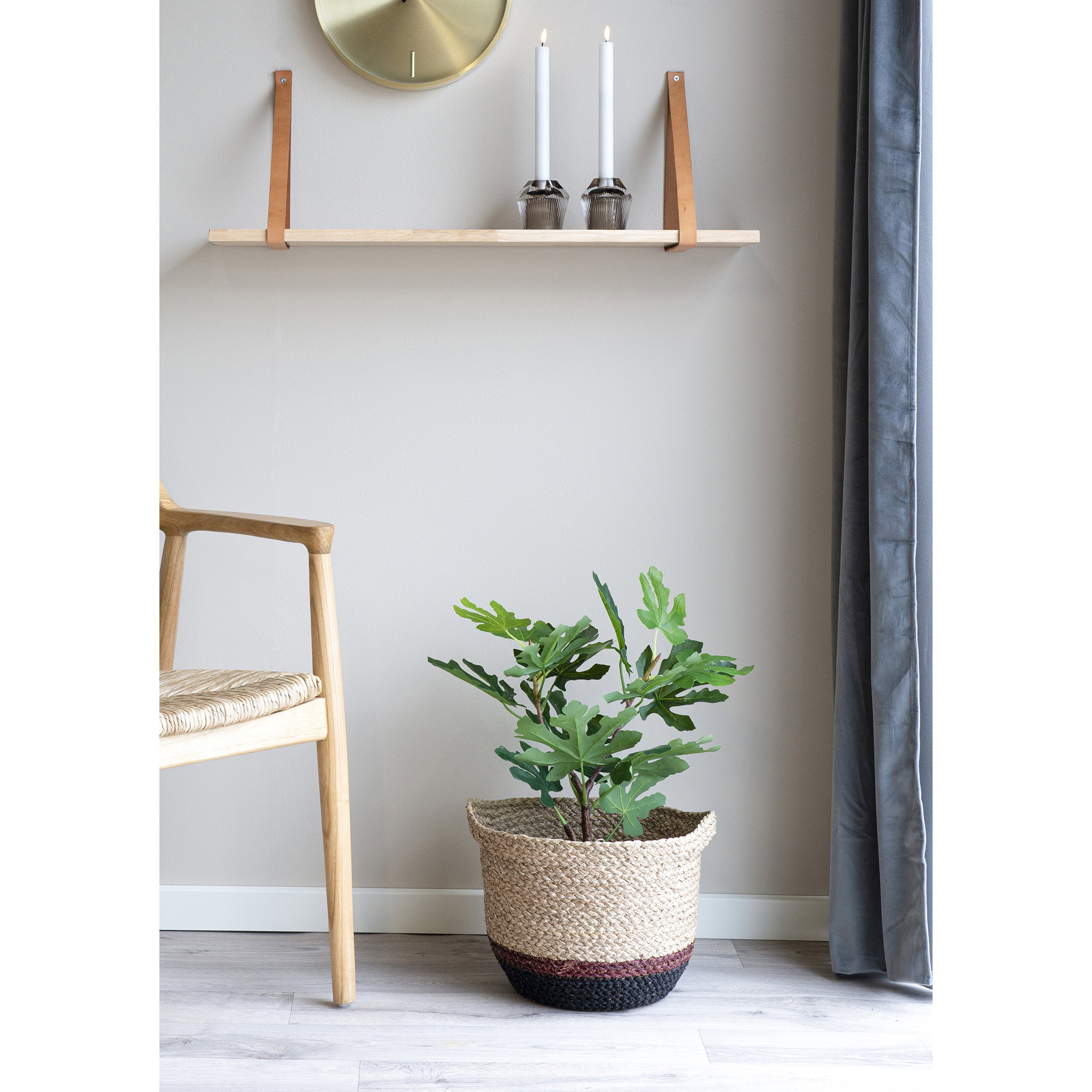 Wandplank Reinon Leer 80 cm - Afbeelding 4