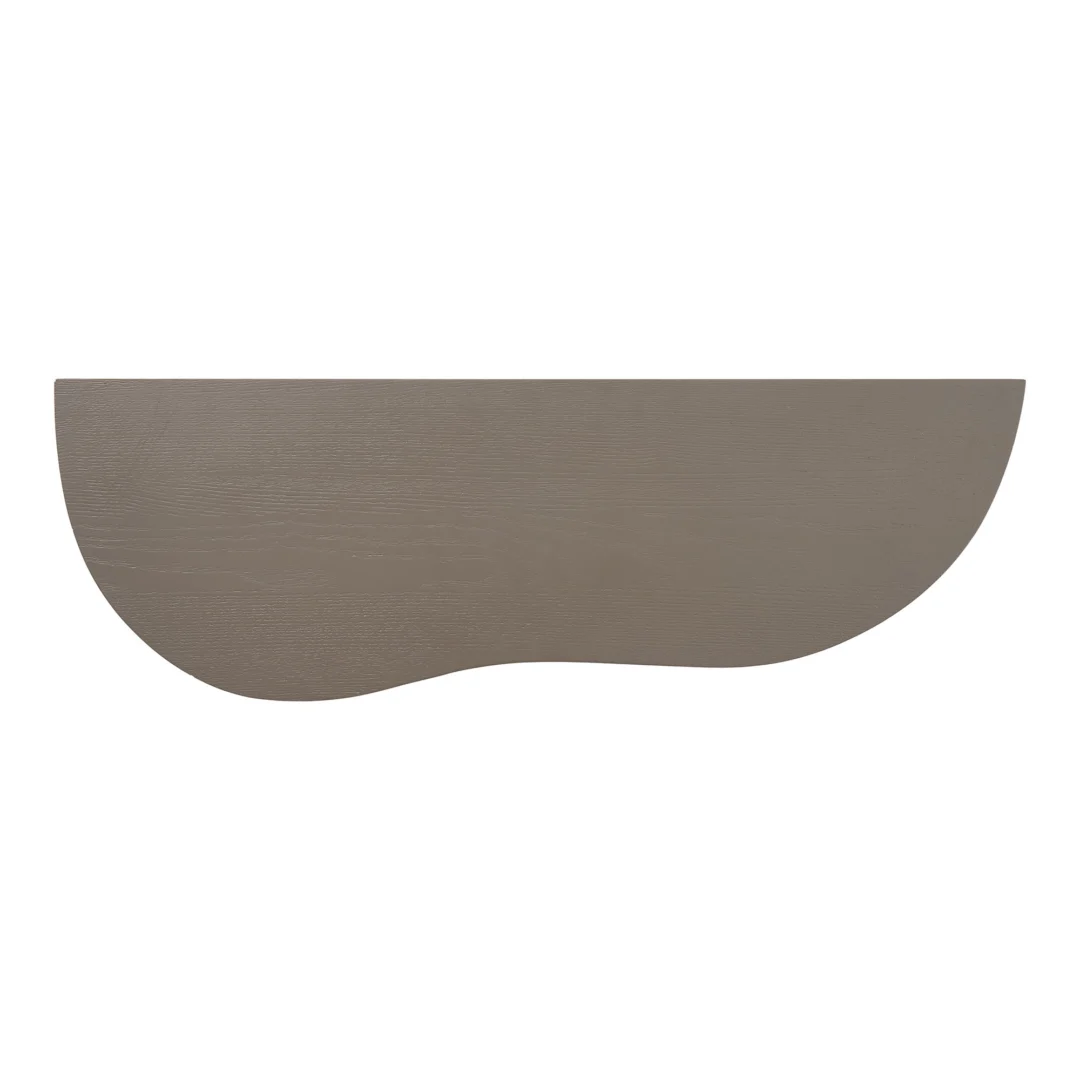 Wandplank Metis MDF 57 cm in bruin met rustig, organisch ontwerp voor stijlvolle muurdecoratie.
