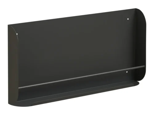 Wandplank Kidura metaal 60 cm, donkergrijs, strak design met opstaande rand en ophanggaten