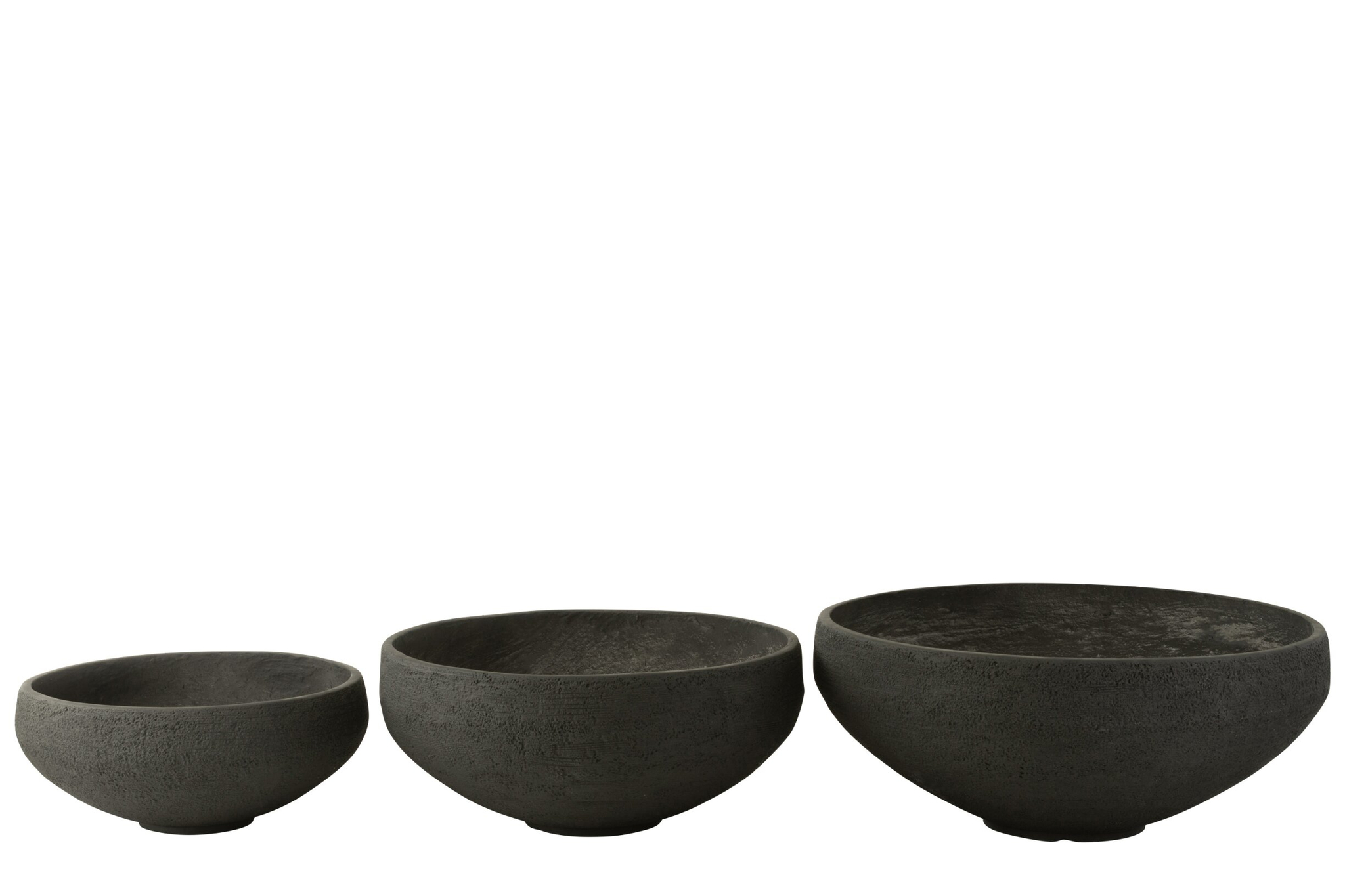 Schaal Grermak Vezelklei Zwart - Set van 3
