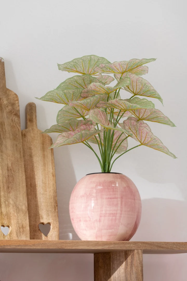 Bloempot Stauskero Keramiek Roze H21 cm - Afbeelding 2