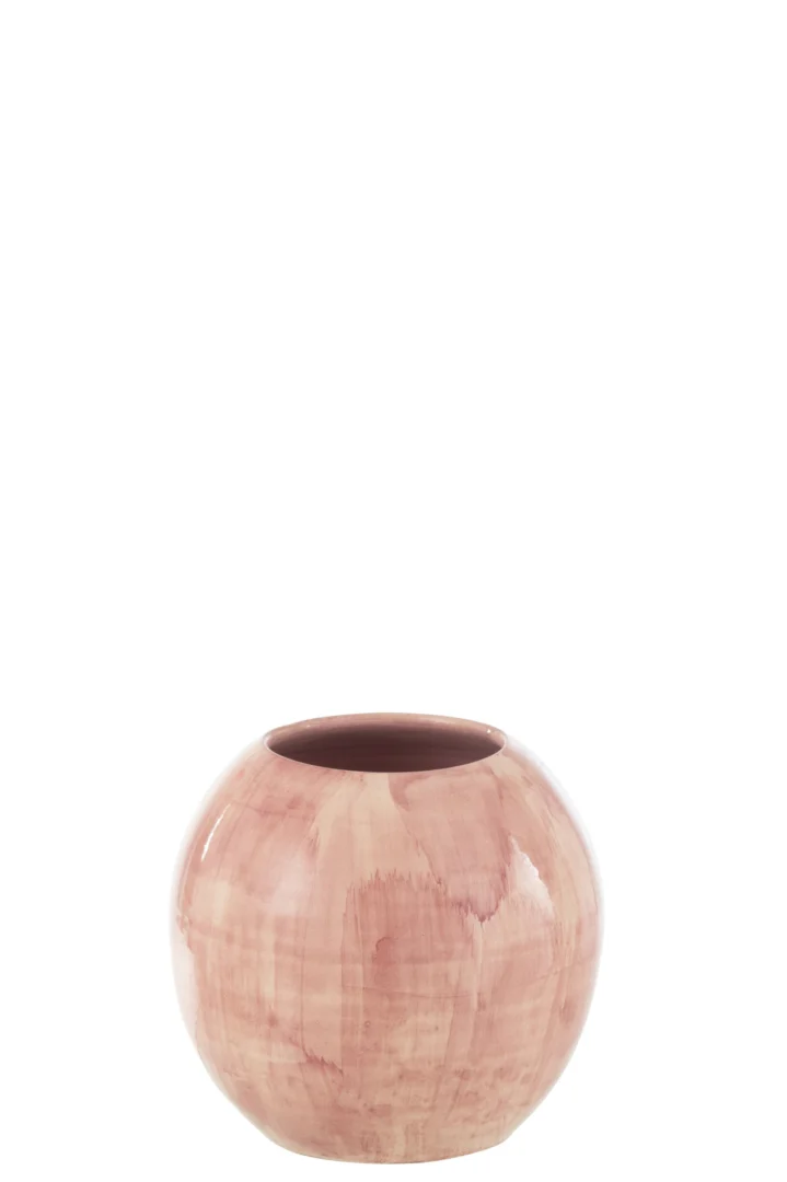 Bloempot Stauskero Keramiek Roze H21 cm - Afbeelding 3