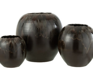 Bloempot Koovio Keramiek Bruin H50 cm