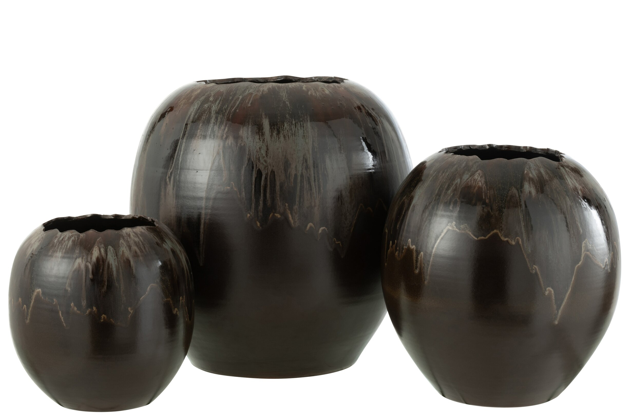 Bloempot Koovio Keramiek Bruin H50 cm