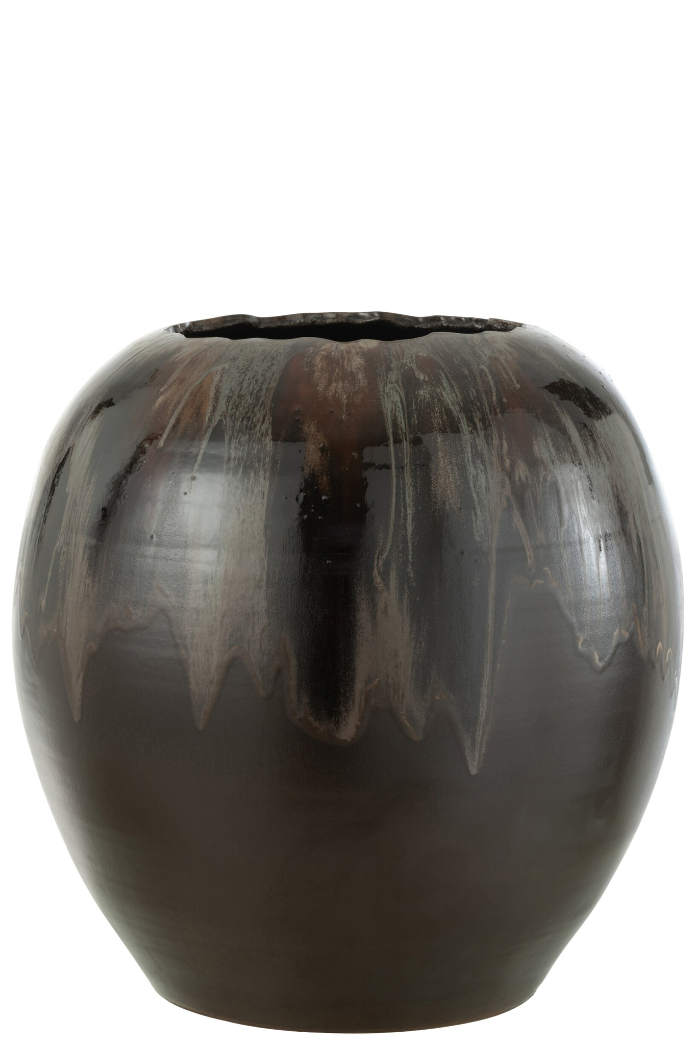 Bloempot Koovio Keramiek Bruin H50 cm - Afbeelding 2