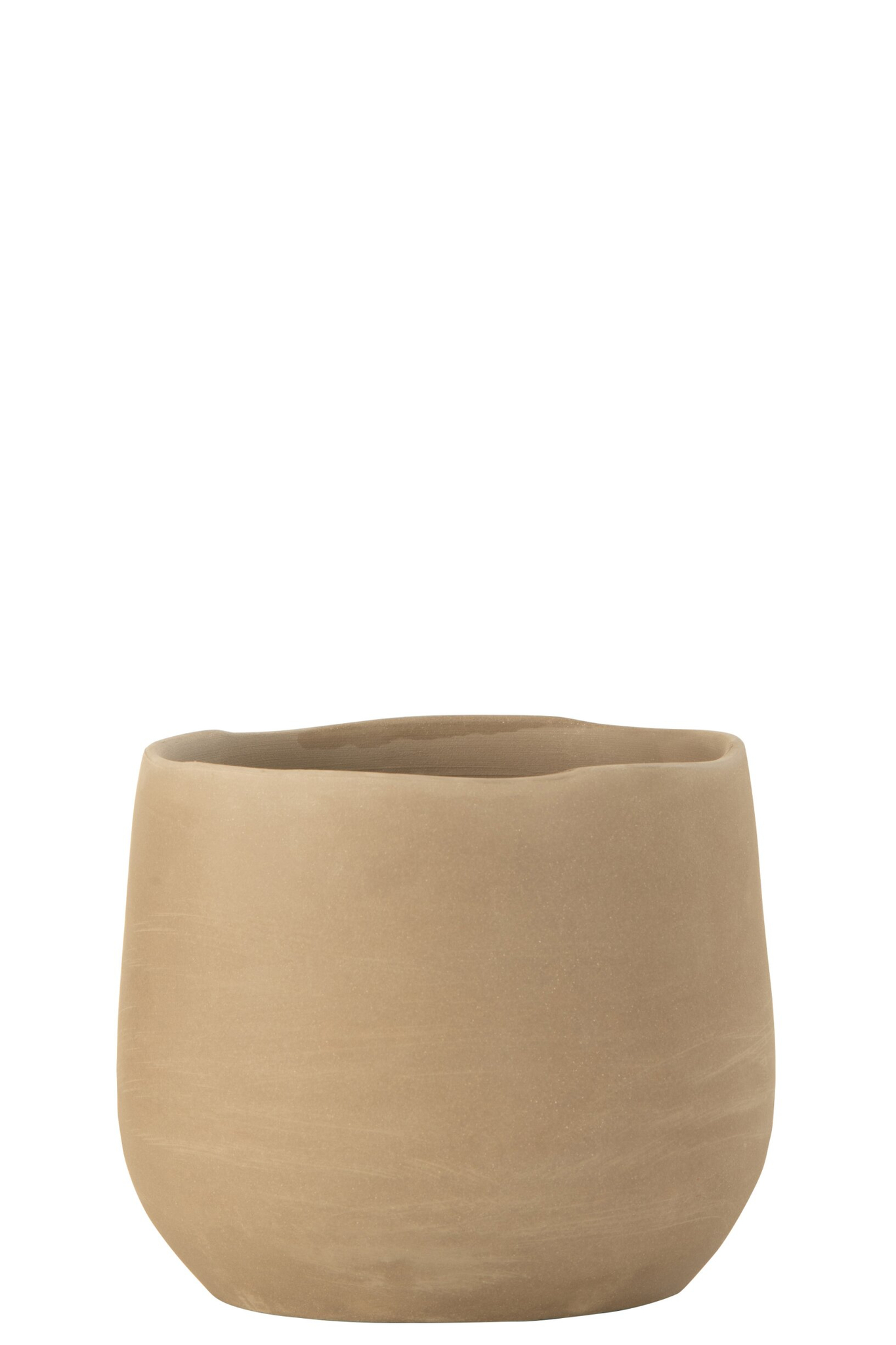 Bloempot Slinder Keramiek Beige H15 cm