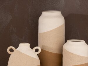 Vaas Klaulas Steen Beige H19 cm