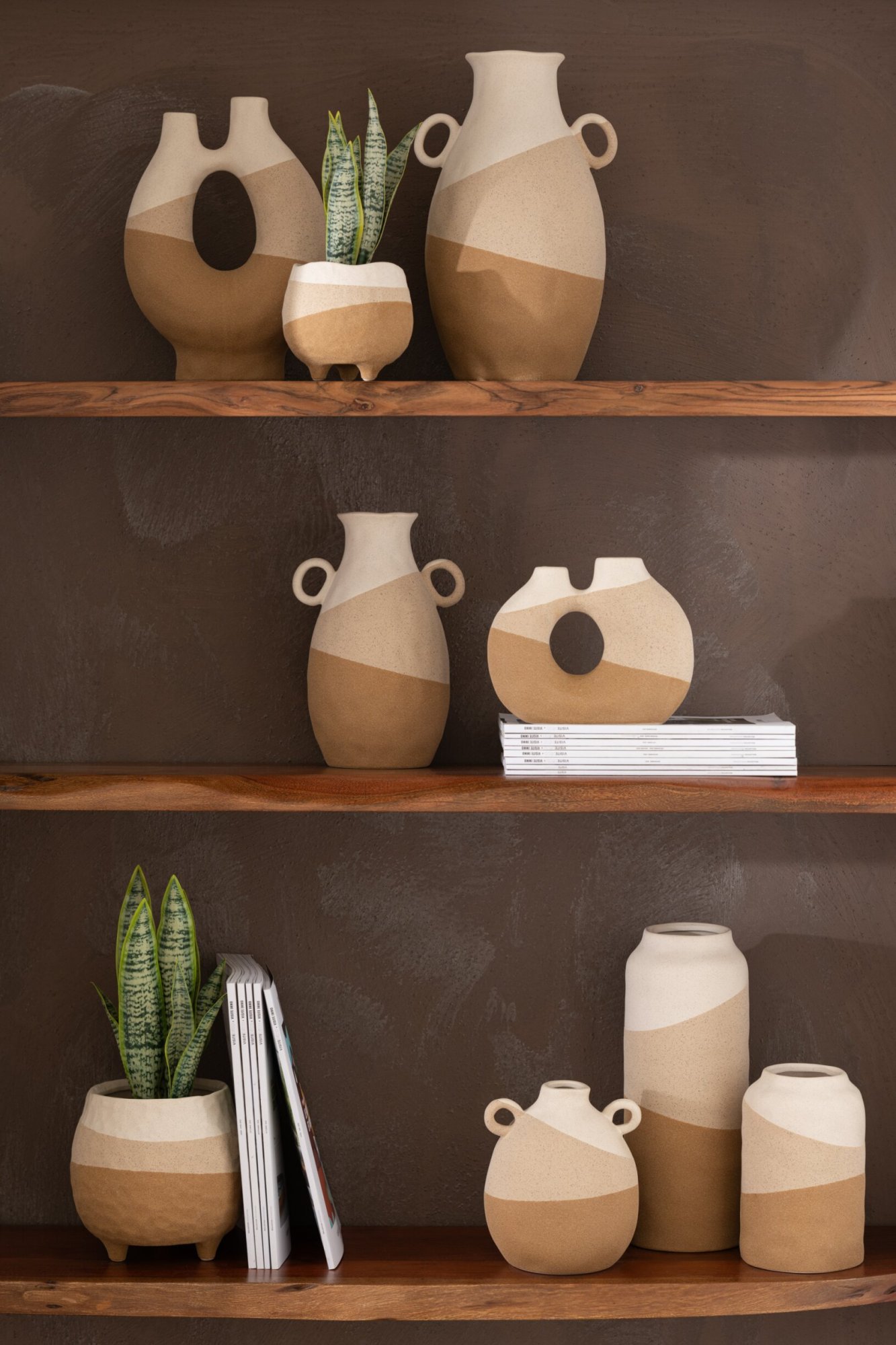 Vaas Klaulas Steen Beige H19 cm - Afbeelding 2