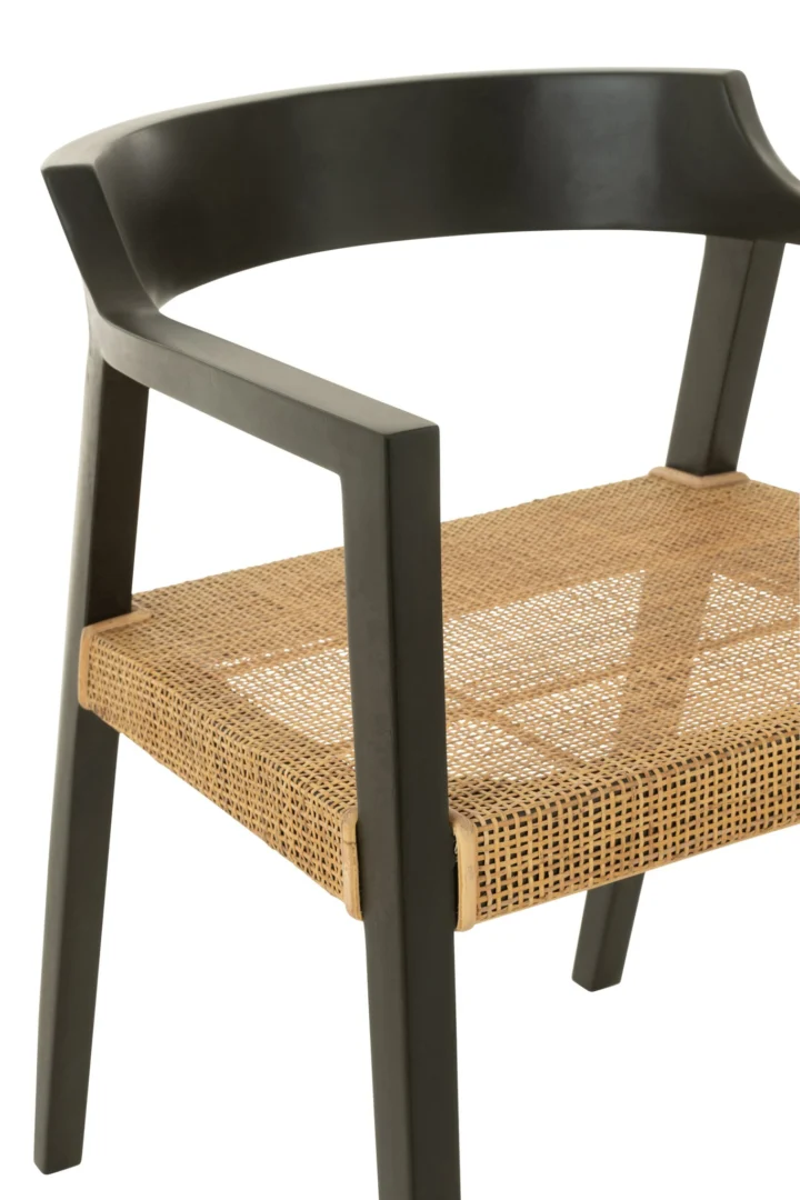 Stoel Meiste Teak Zwart - Afbeelding 6