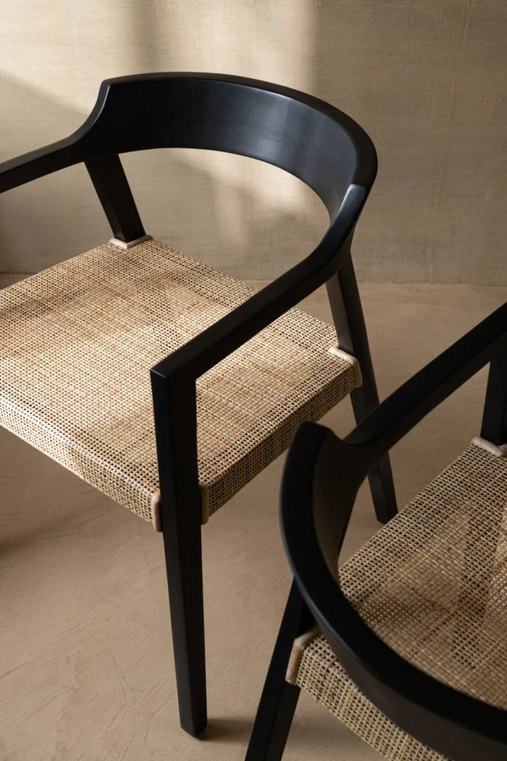 Stoel Meiste Teak Zwart - Afbeelding 8