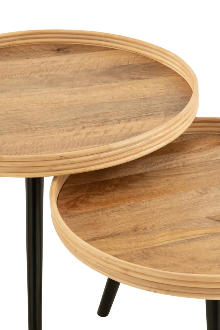 Salontafel Henir Mangohout 70 cm - Set van 3 - Afbeelding 3