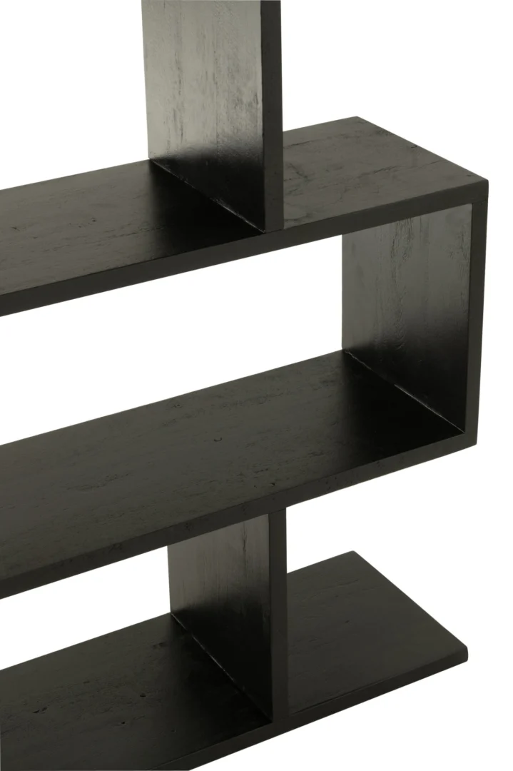 Boekenkast Naandol Zwart 120 cm - Afbeelding 4