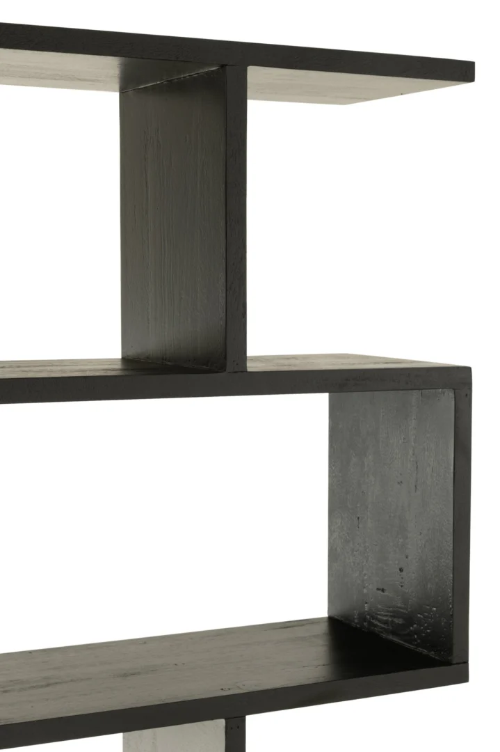 Boekenkast Naandol Zwart 120 cm - Afbeelding 5