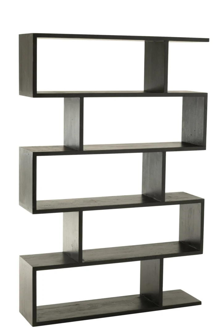 Boekenkast Naandol Zwart 120 cm - Afbeelding 8
