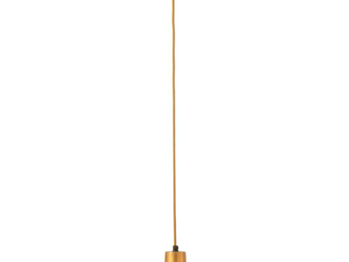 Hanglamp Grierond Gras met natuurlijke graslook, gouden fitting en zachte gebogen vorm