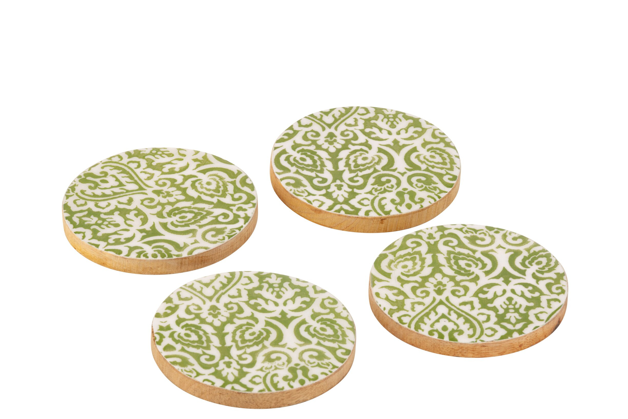 Onderzetter Kindu Mangohout Groen - Set van 4 - Afbeelding 2