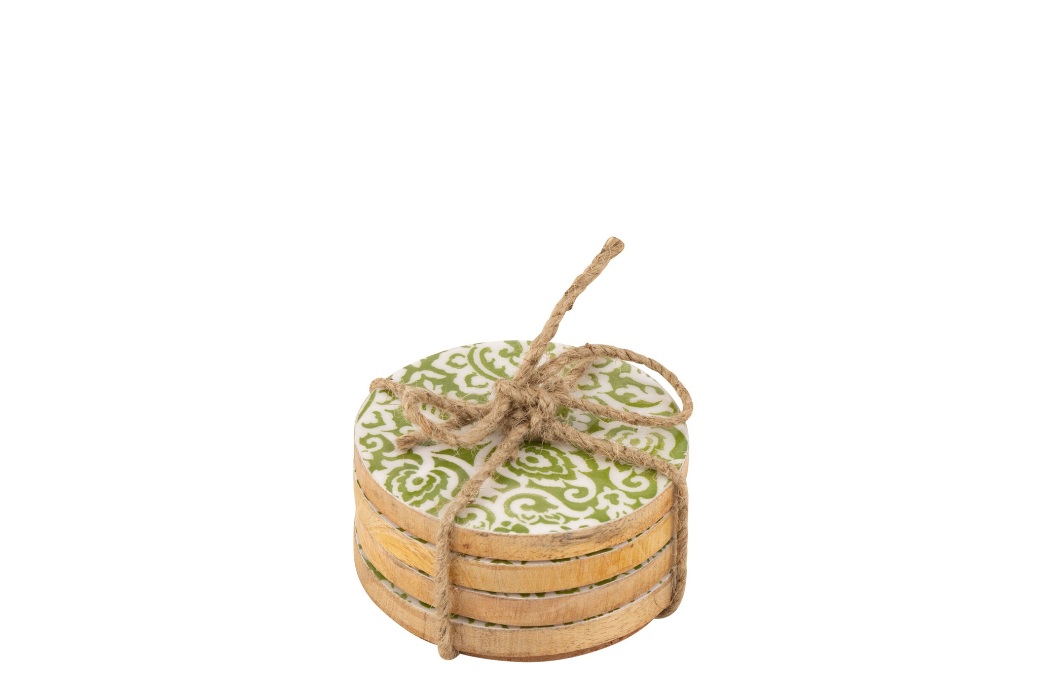 Onderzetter Kindu Mangohout Groen - Set van 4 - Afbeelding 4