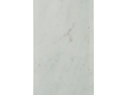 Wandplank Cosino Marmer 60 cm wit, rechthoekig, met leren ophanglint en afgeronde vorm