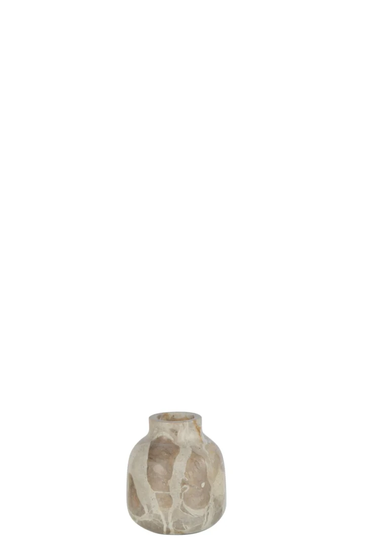 Vaas Neine Marmer Beige H10 cm - Afbeelding 2