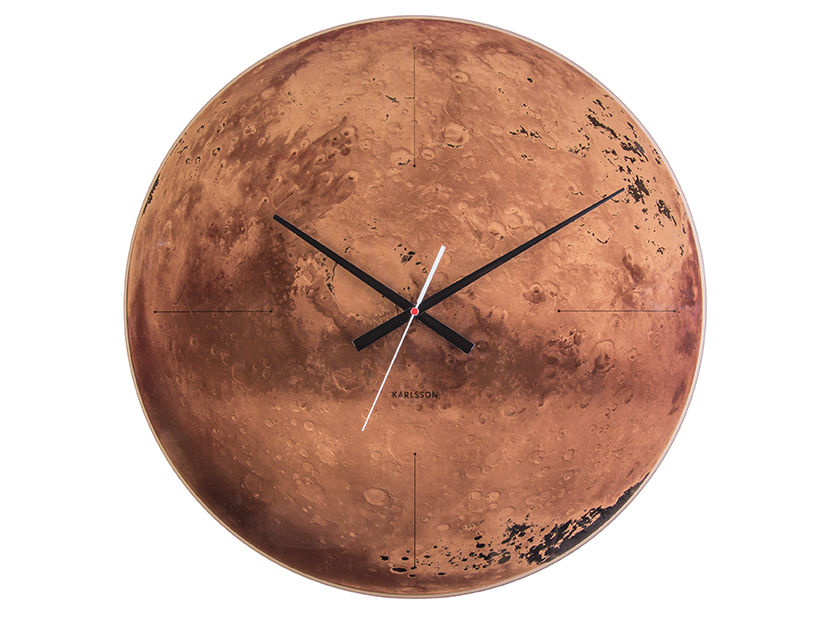 Wandklok Stimaro Koper, ronde 60 cm klok met koperkleurige afwerking en minimalistisch design
