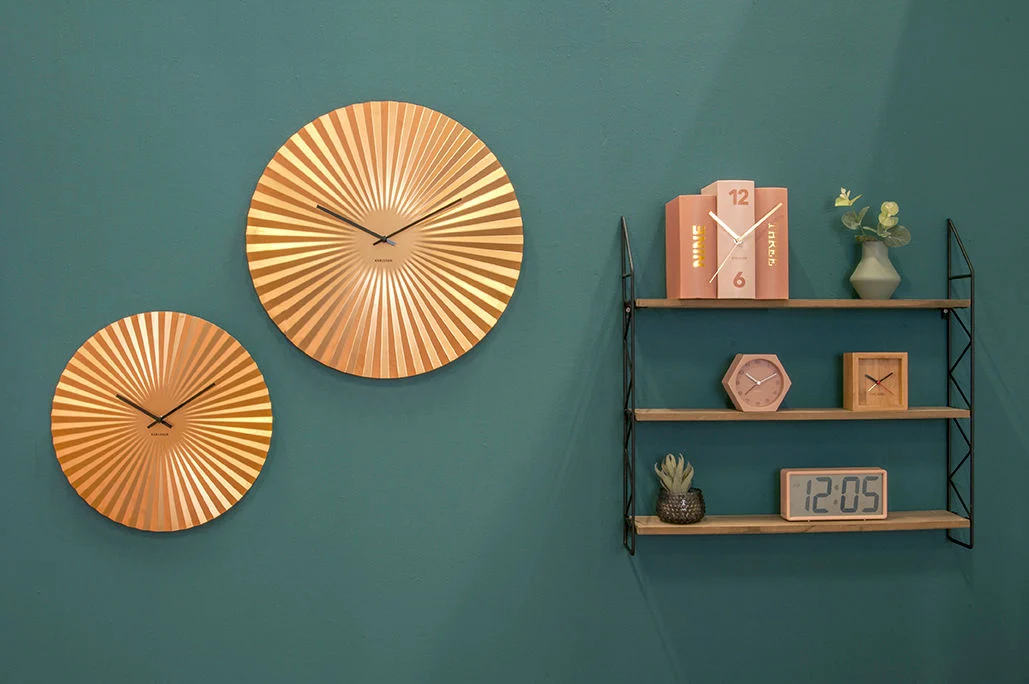Wandklok Flastel Goud - Afbeelding 2