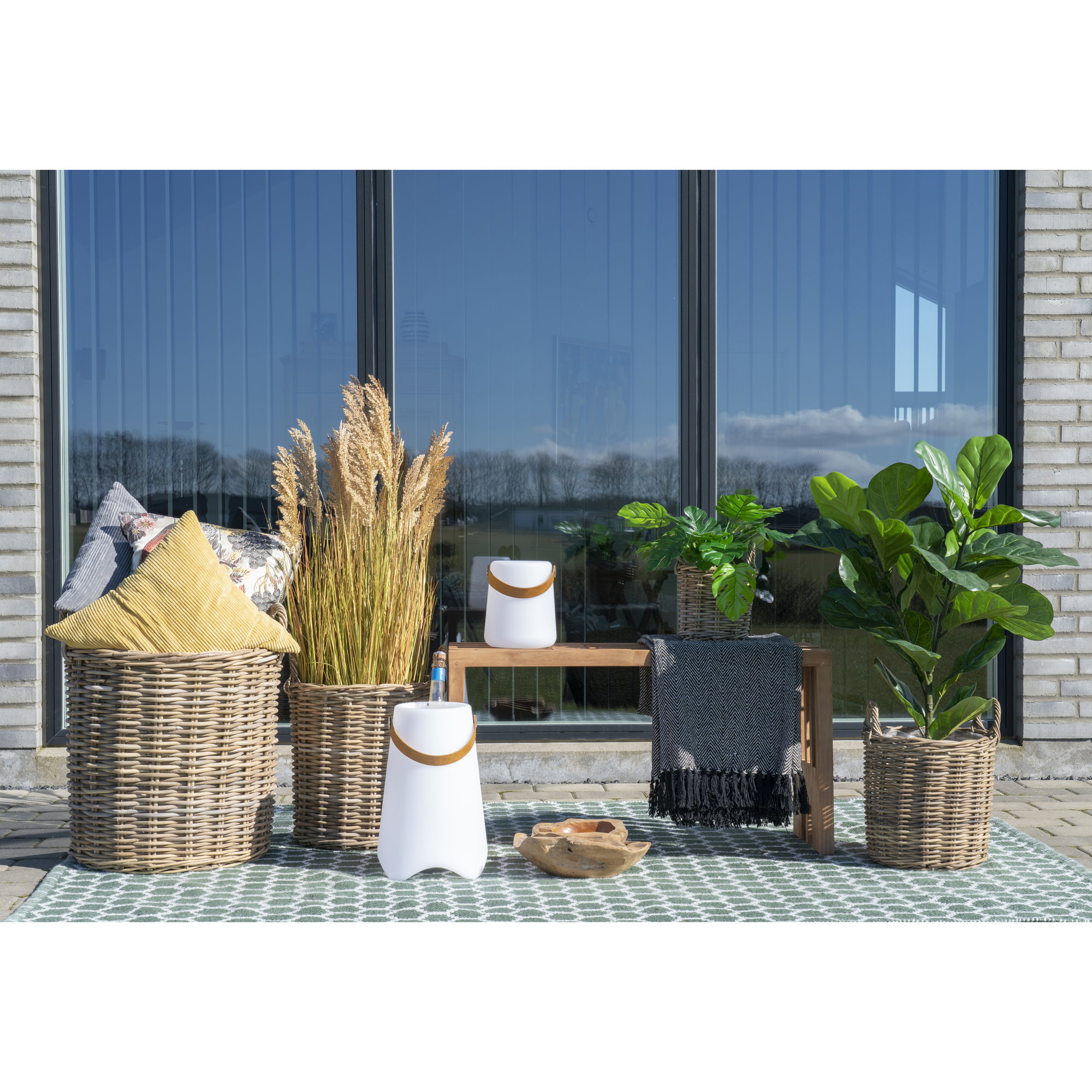 Mand Skeibena Rotan Naturel - Set van 4 - Afbeelding 8