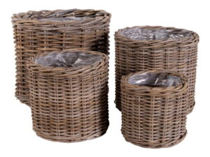 Mand Duntaro Kunststof Naturel - Set van 4