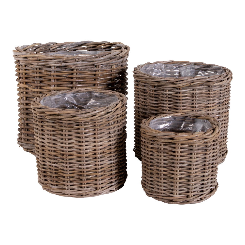 Mand Duntaro Kunststof Naturel - Set van 4