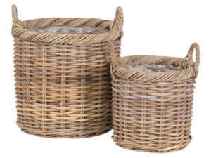 Mand Peesas Rotan Naturel - Set van 2