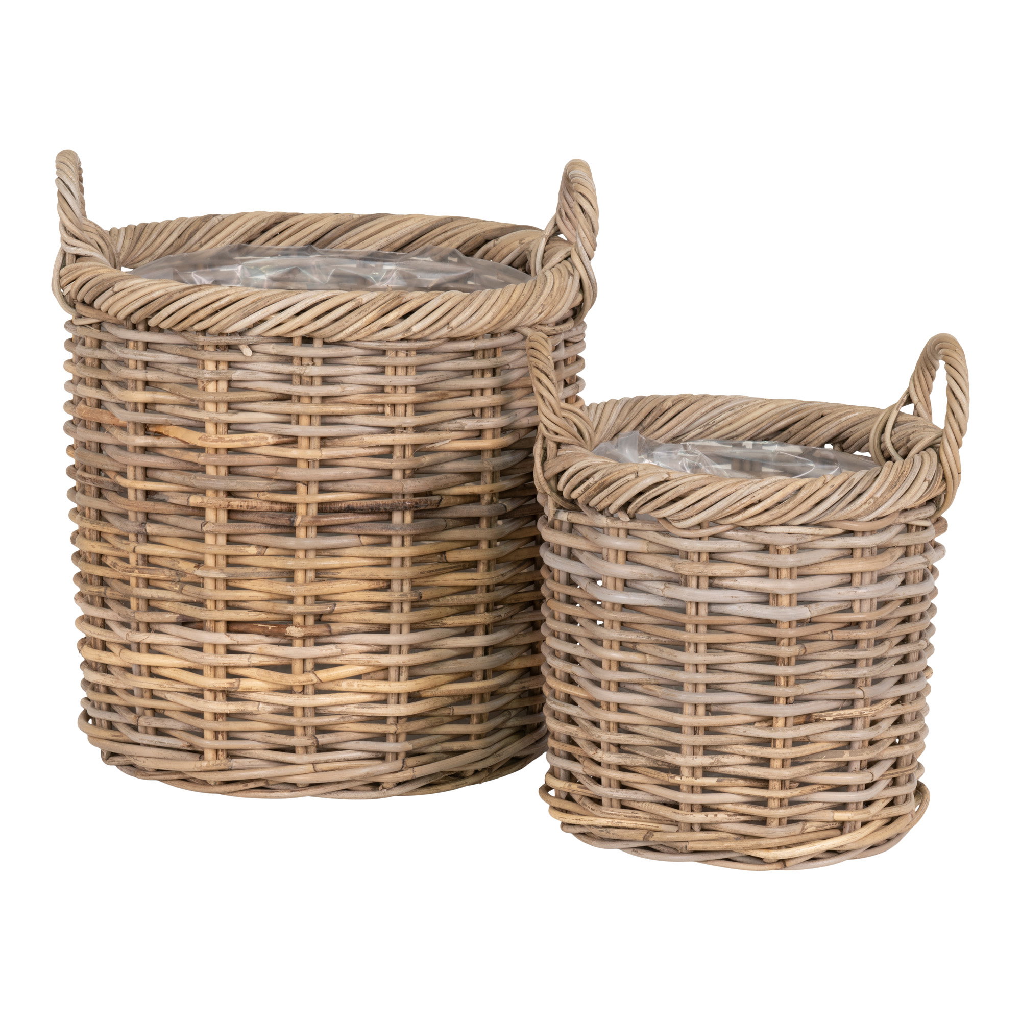 Mand Peesas Rotan Naturel - Set van 2