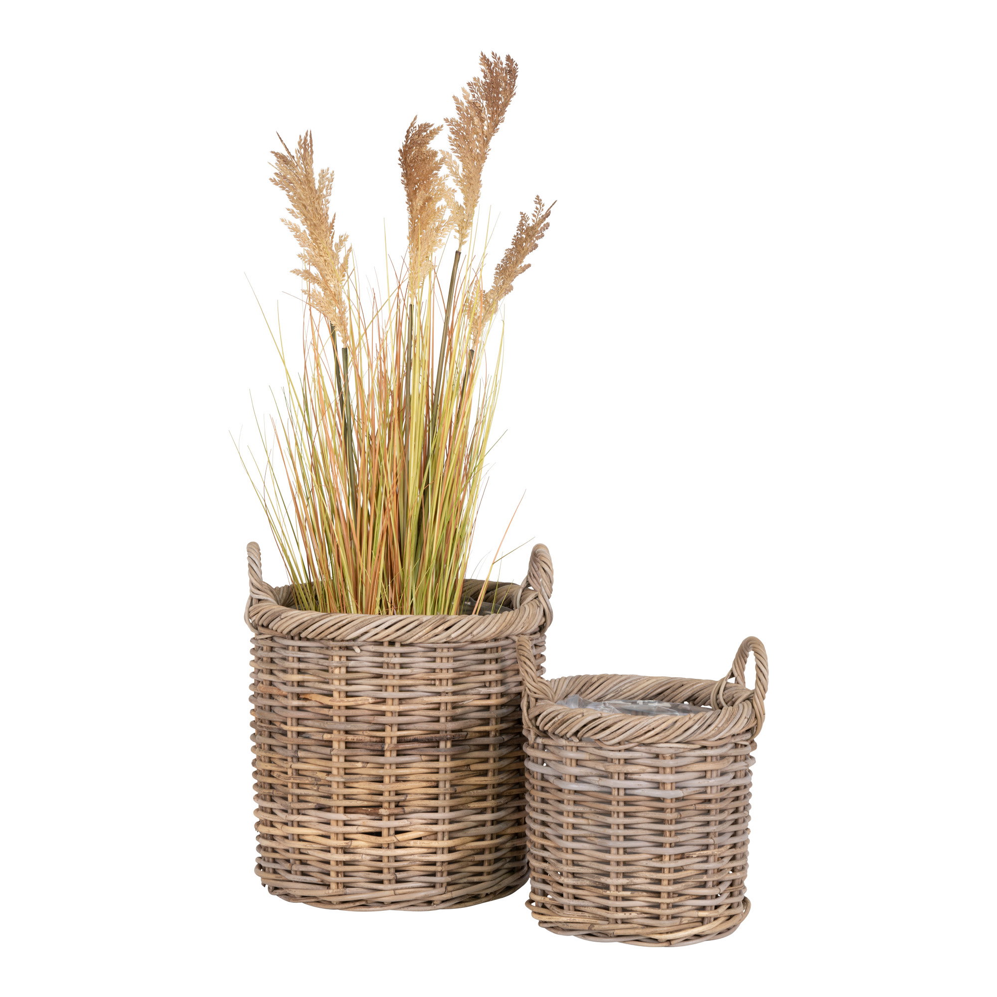 Mand Peesas Rotan Naturel - Set van 2 - Afbeelding 2