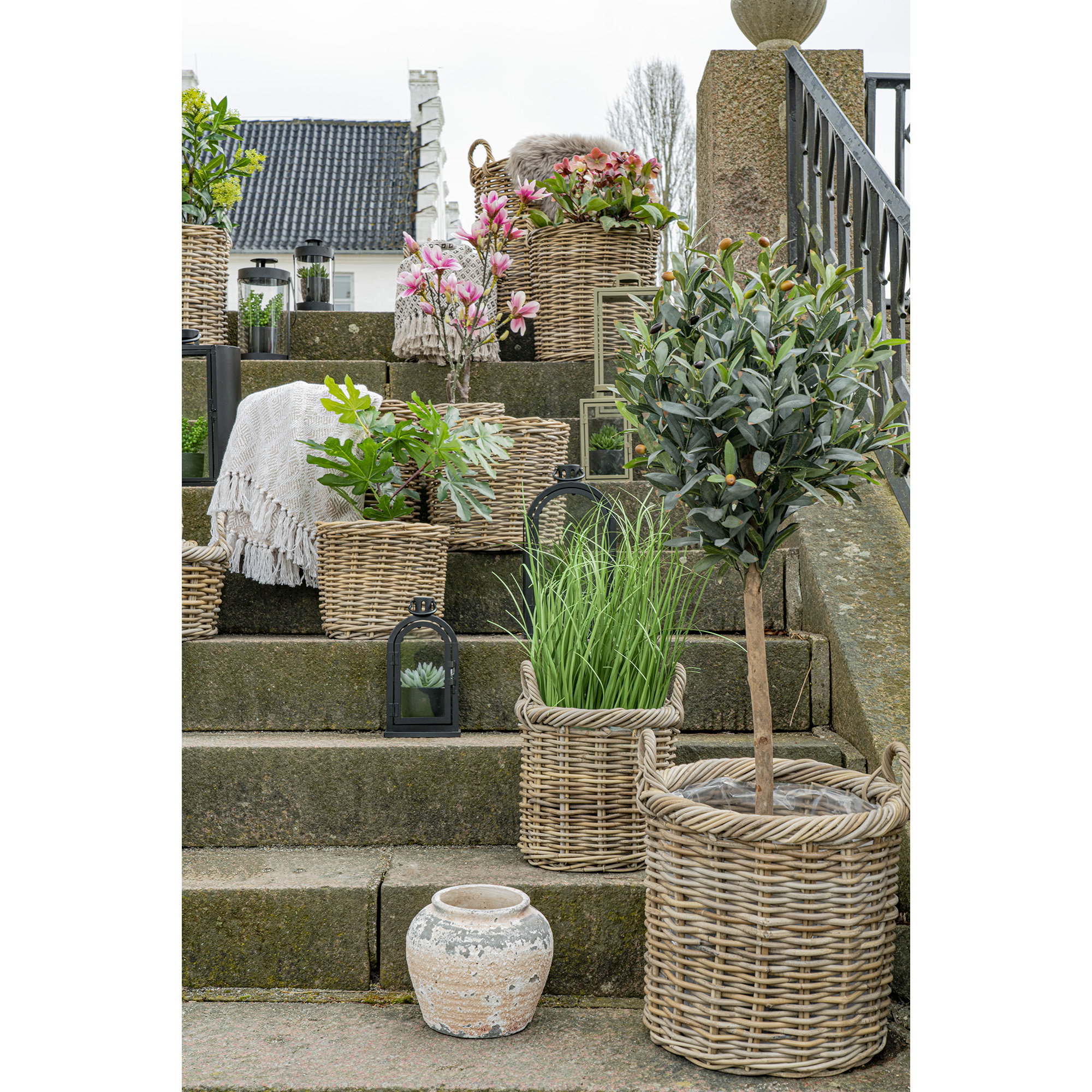 Mand Peesas Rotan Naturel - Set van 2 - Afbeelding 5