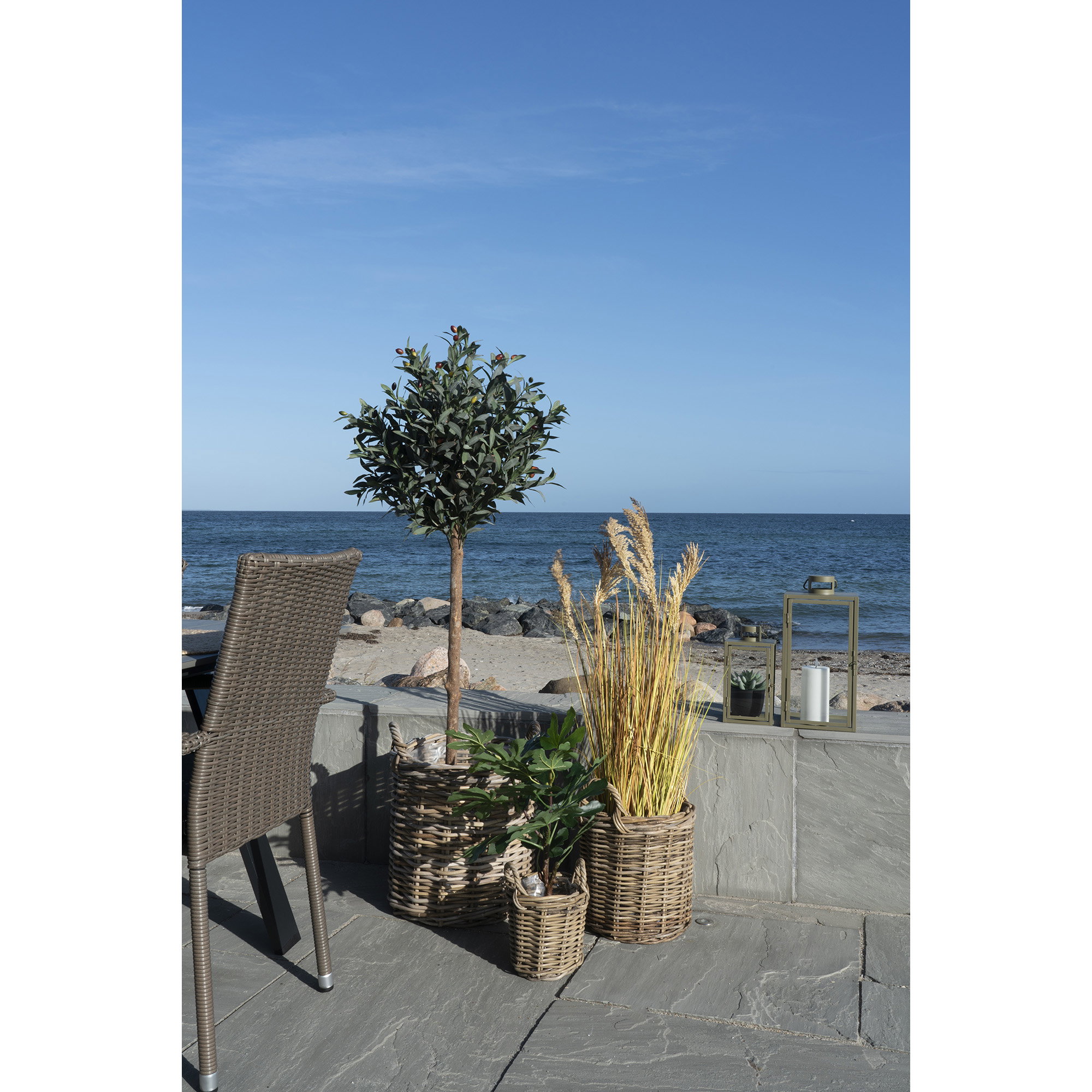 Mand Zedum Rotan Naturel - Set van 3 - Afbeelding 2