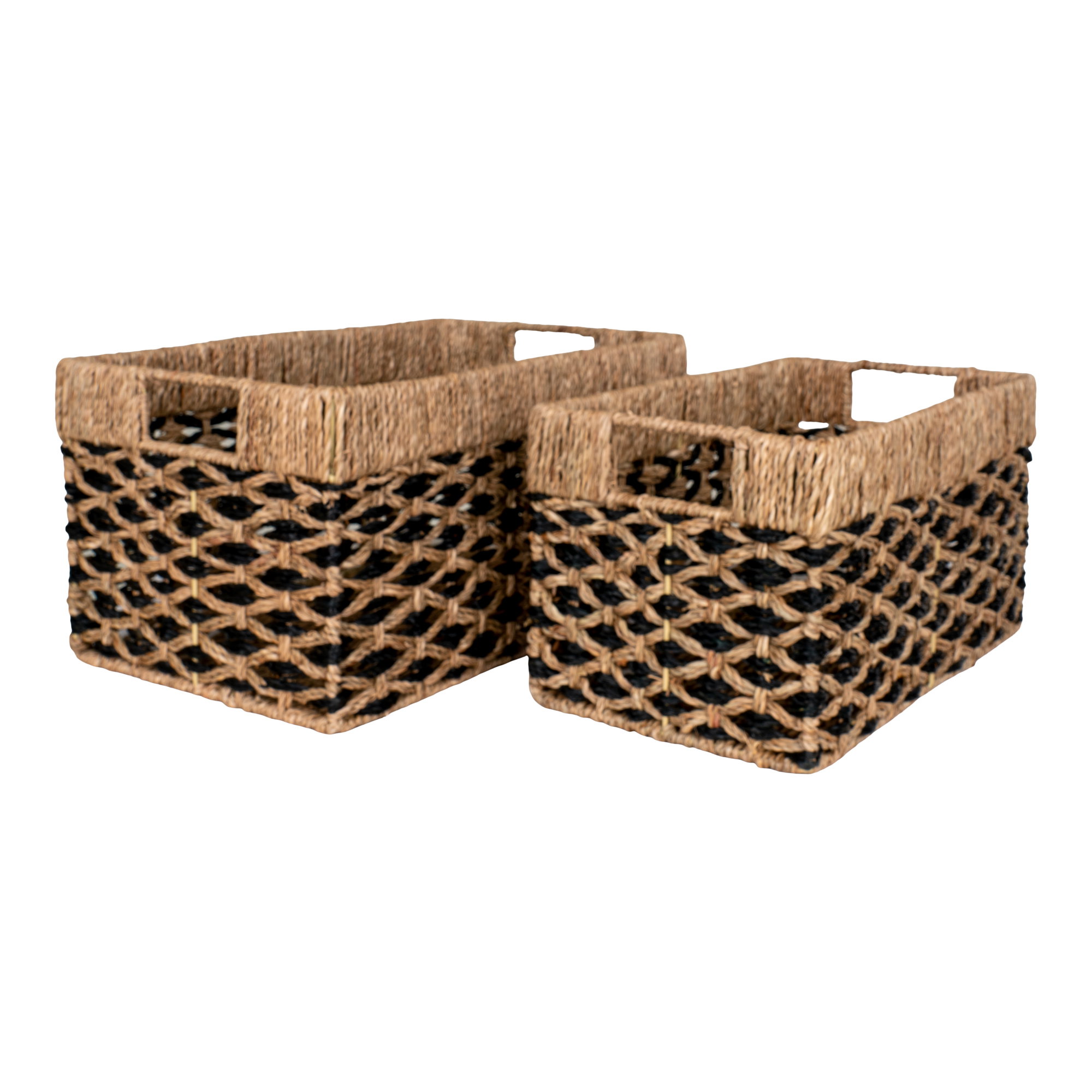 Mand Gaunnero Zeegras Zwart - Set van 2