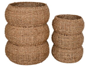 Mand Brelvora Zeegras Naturel - Set van 2