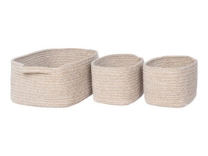 Mand Dimone Katoen Beige - Set van 3
