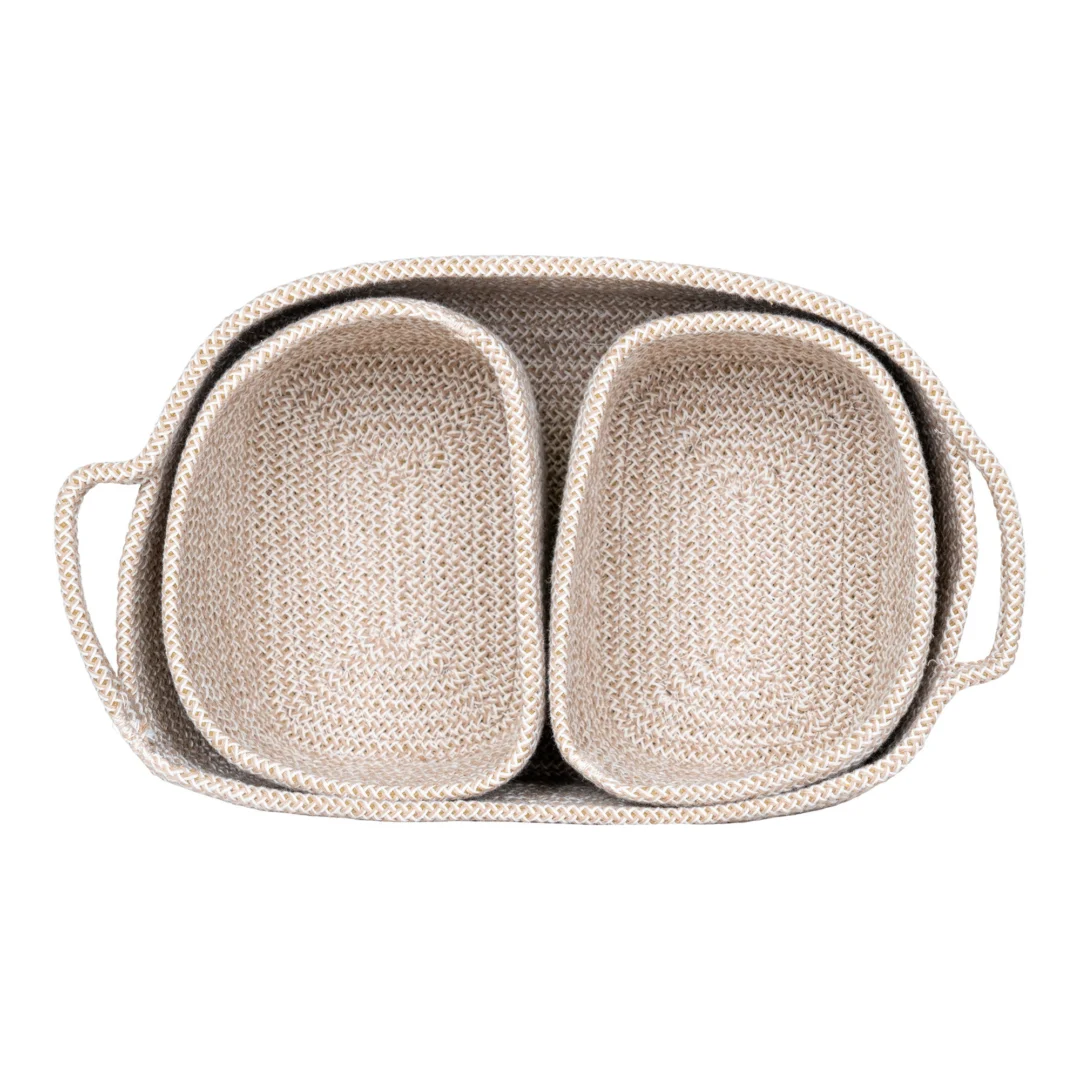 Mand Dimone Katoen Beige - Set van 3 - Afbeelding 3
