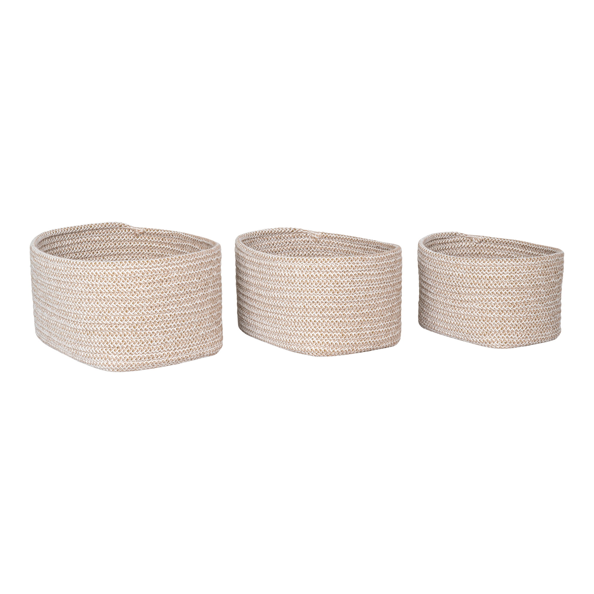 Mand Dauldand Katoen Beige - Set van 3
