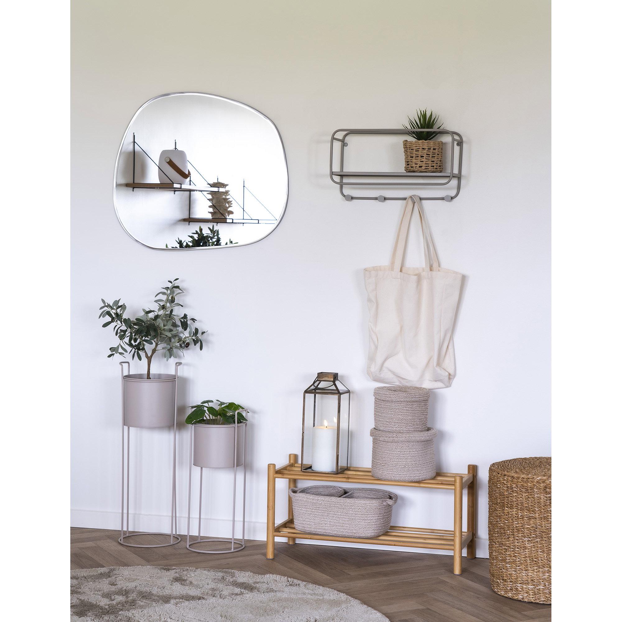 Mand Jeirdos Katoen Beige - Set van 2 - Afbeelding 4