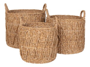 Mand Graultol Zeegras Naturel - Set van 3