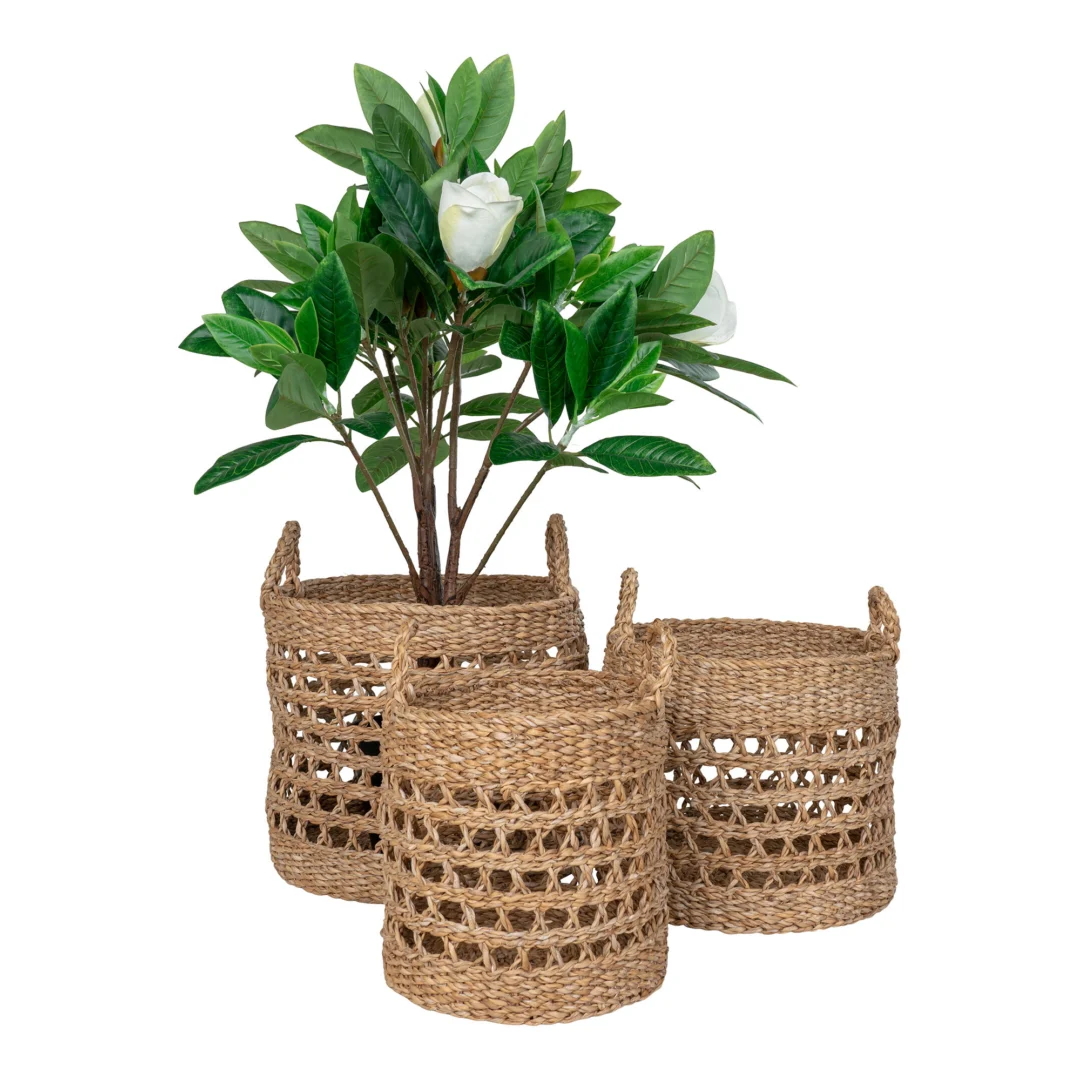 Mand Poollane Zeegras Naturel - Set van 3 - Afbeelding 2