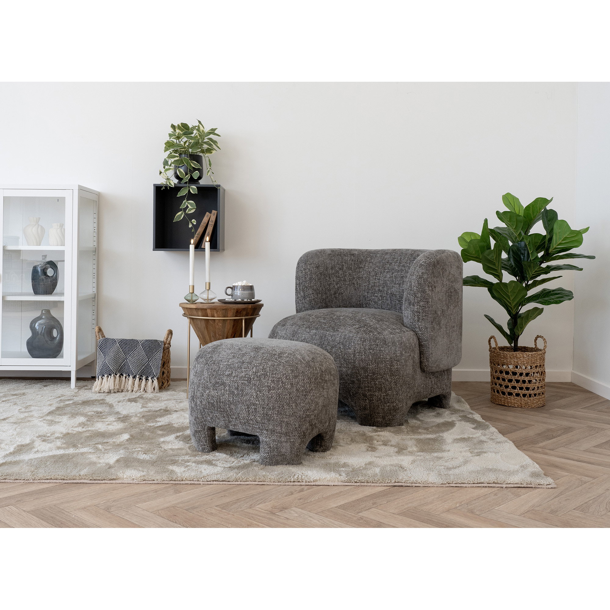Mand Poollane Zeegras Naturel - Set van 3 - Afbeelding 6