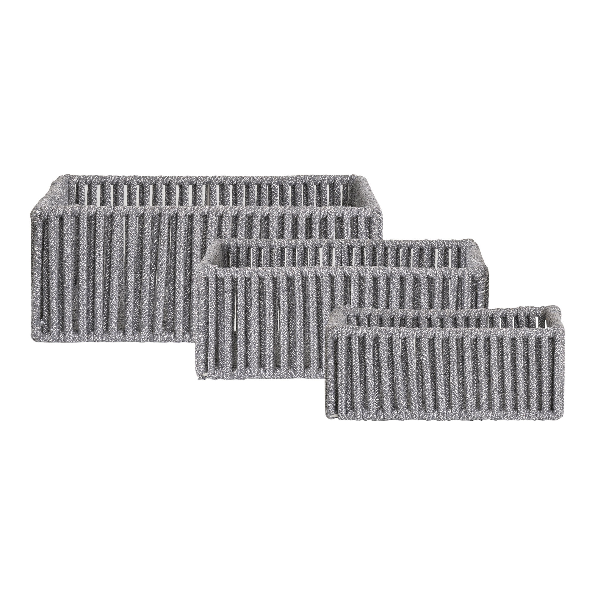 Mand Hetund Metaal Grijs - Set van 3 - Afbeelding 2