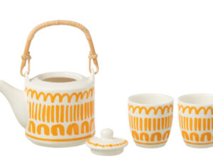 Theepot Phuket Keramiek Oranje - Set van 3