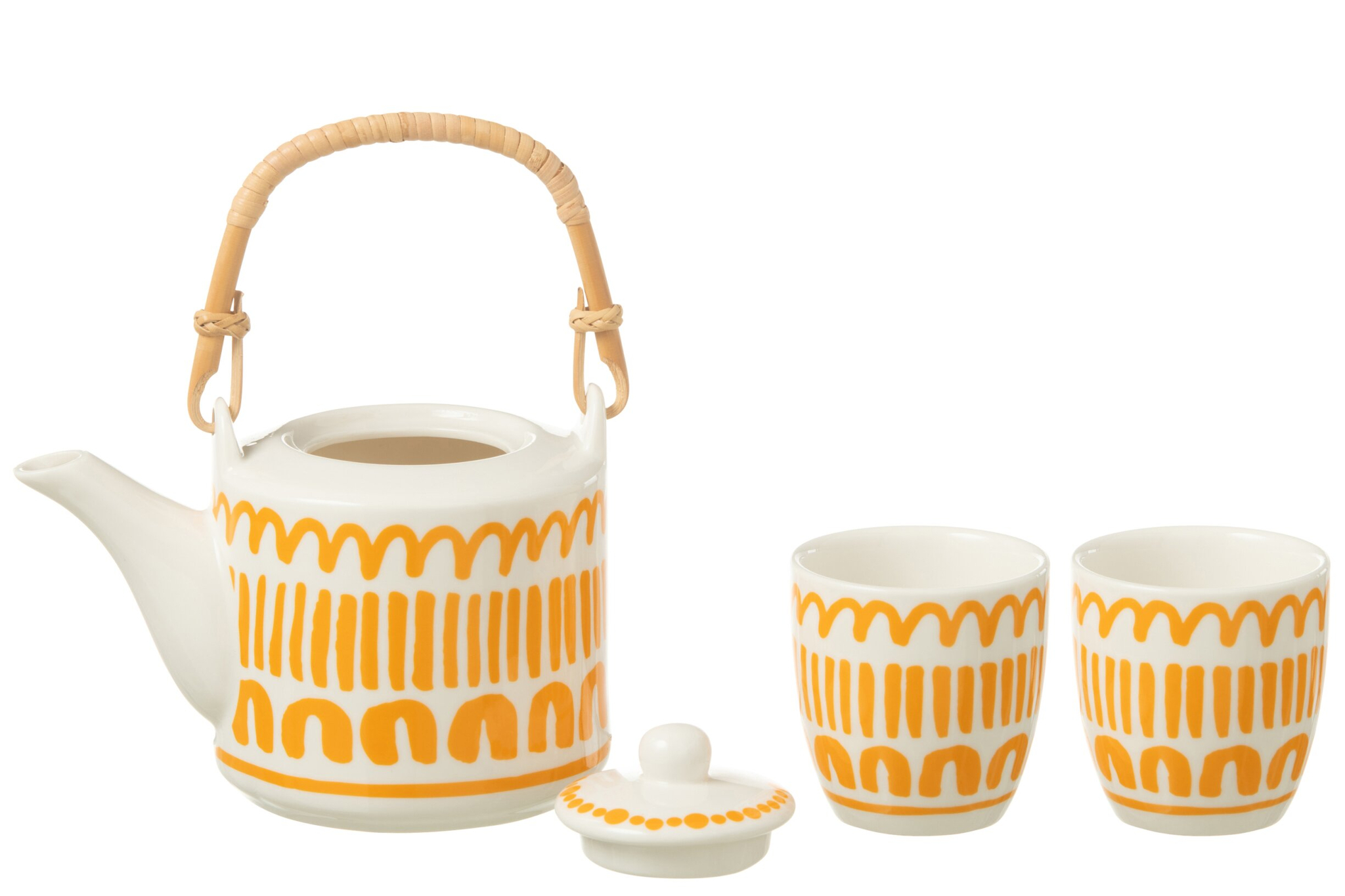 Theepot Phuket Keramiek Oranje - Set van 3