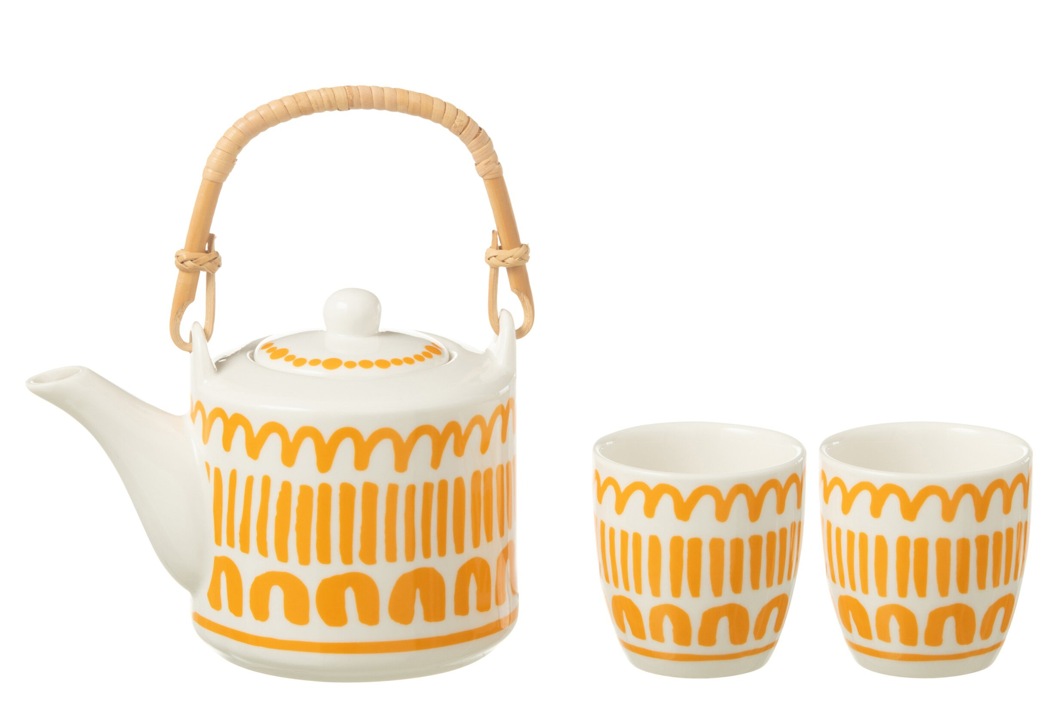 Theepot Phuket Keramiek Oranje - Set van 3 - Afbeelding 3